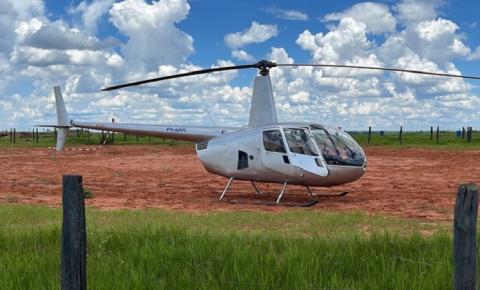 PF apreende helicóptero com cerca de 300 quilos de cocaína